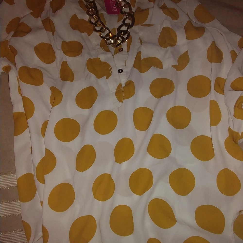 Yellow Polka Dot Blouse